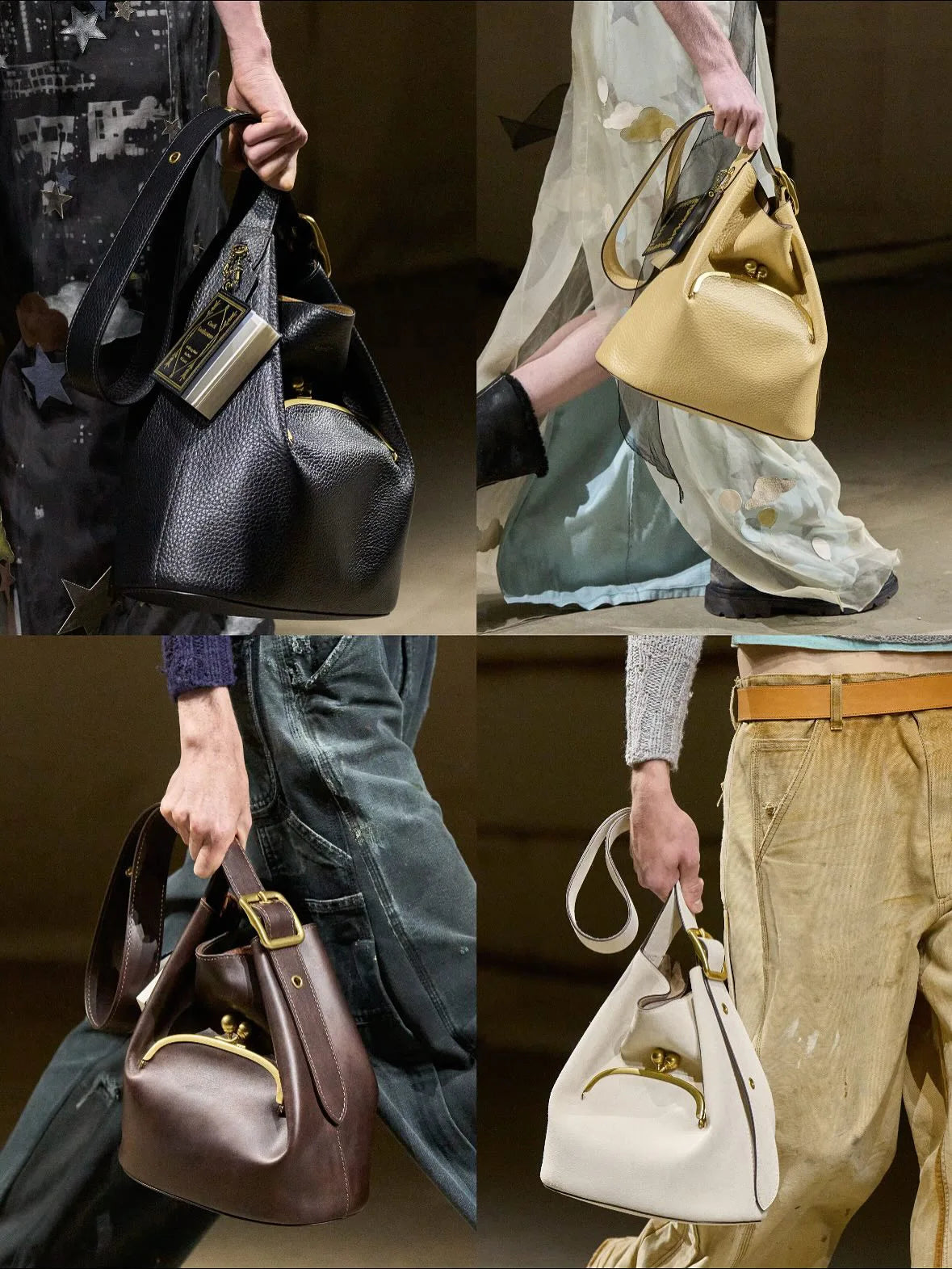 Curved Top-Handle Bag