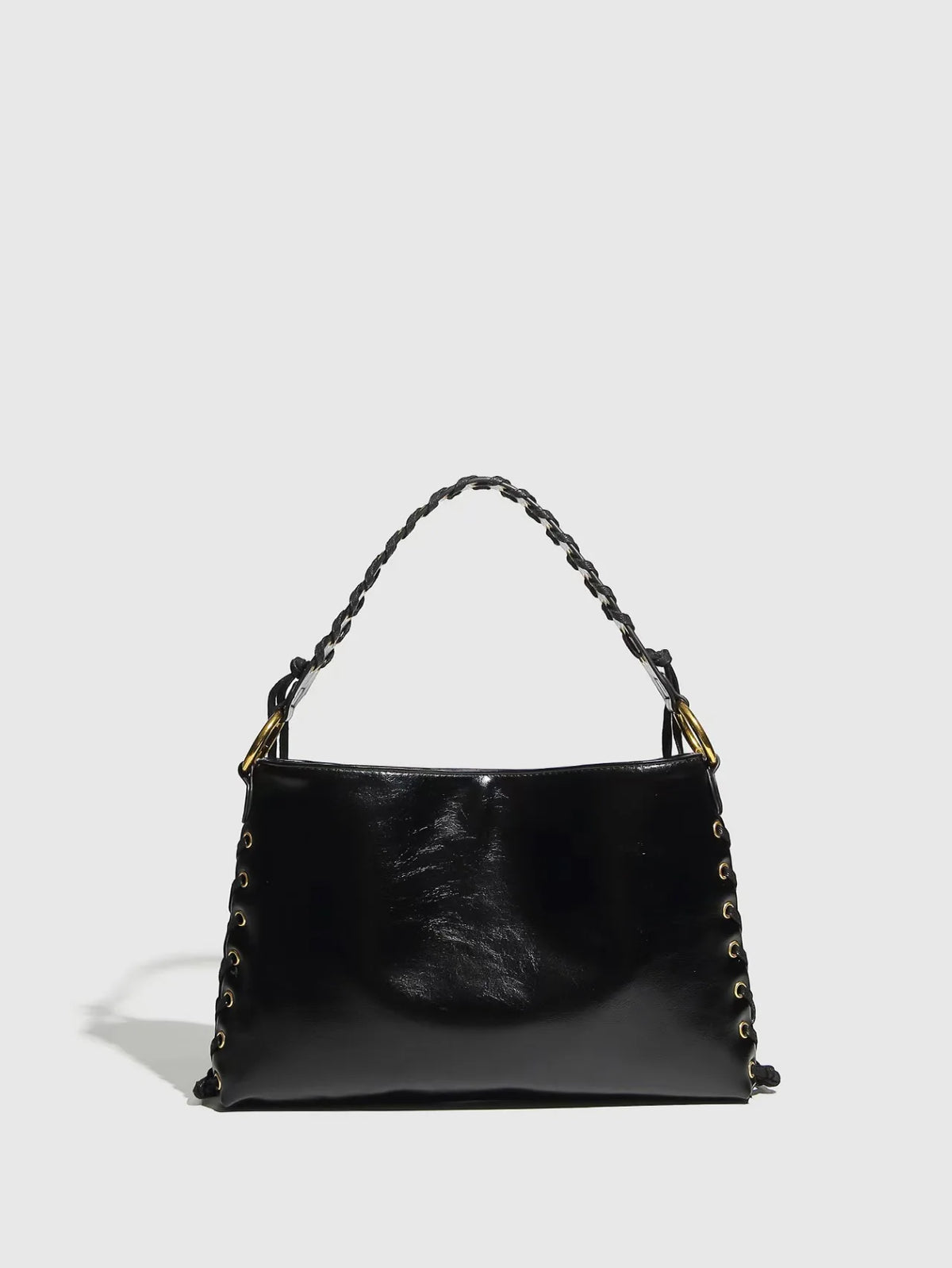 Braided-Strap Hobo Bag