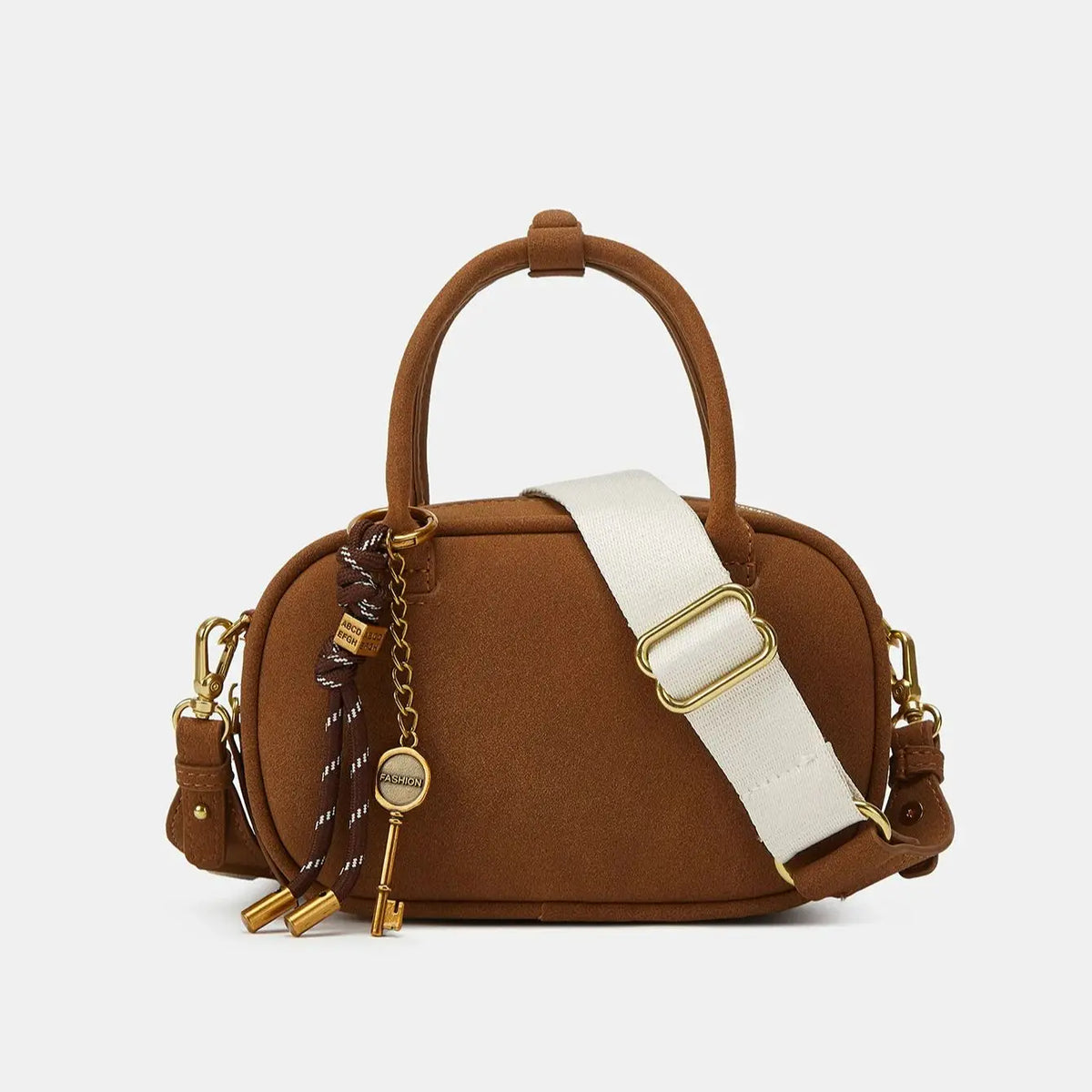 Rounded Top-Handle Crossbody Bag