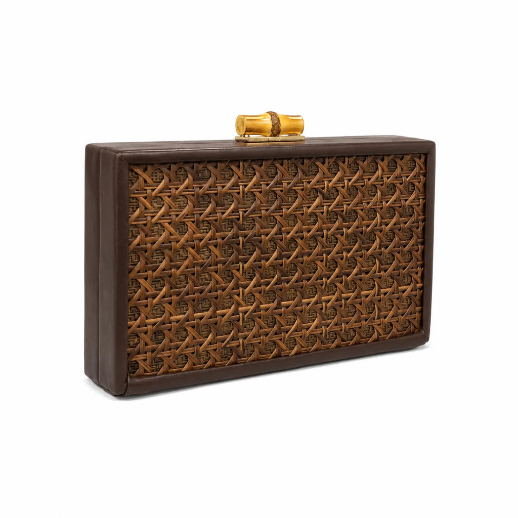Woven Frame Clutch Bag