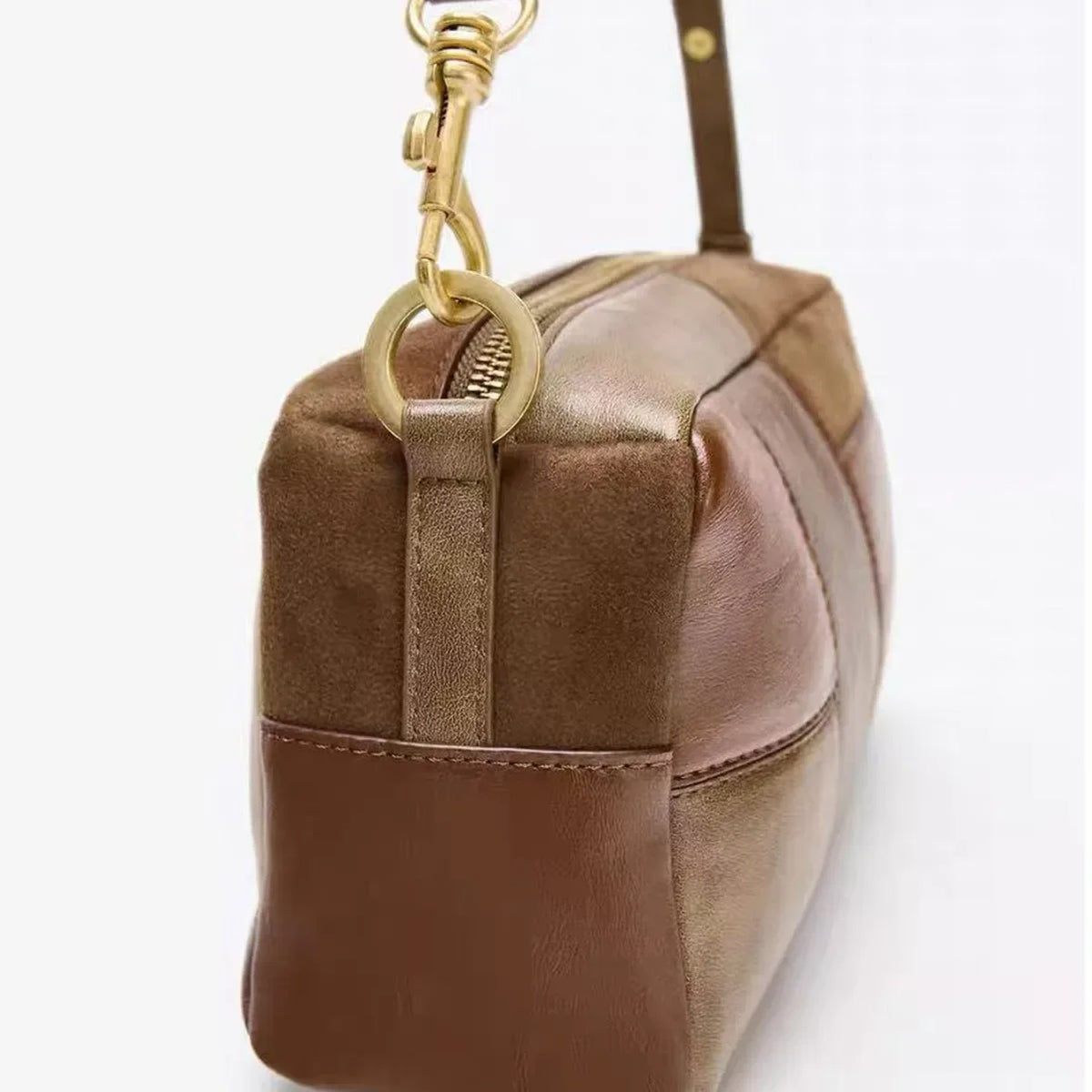 Patchwork Rectangular Shoulder Bag