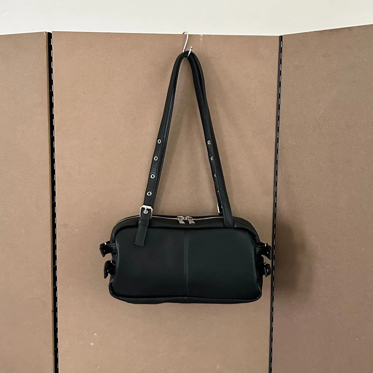Structured Boston Shoulder Bag
