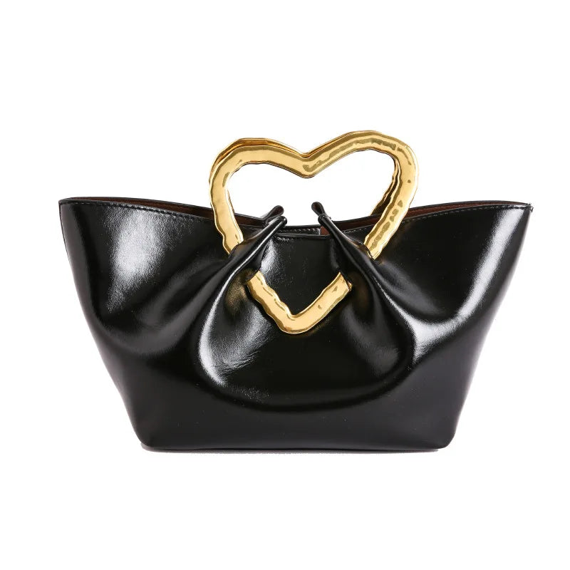 Sculpted-Handle Top-Handle Bag
