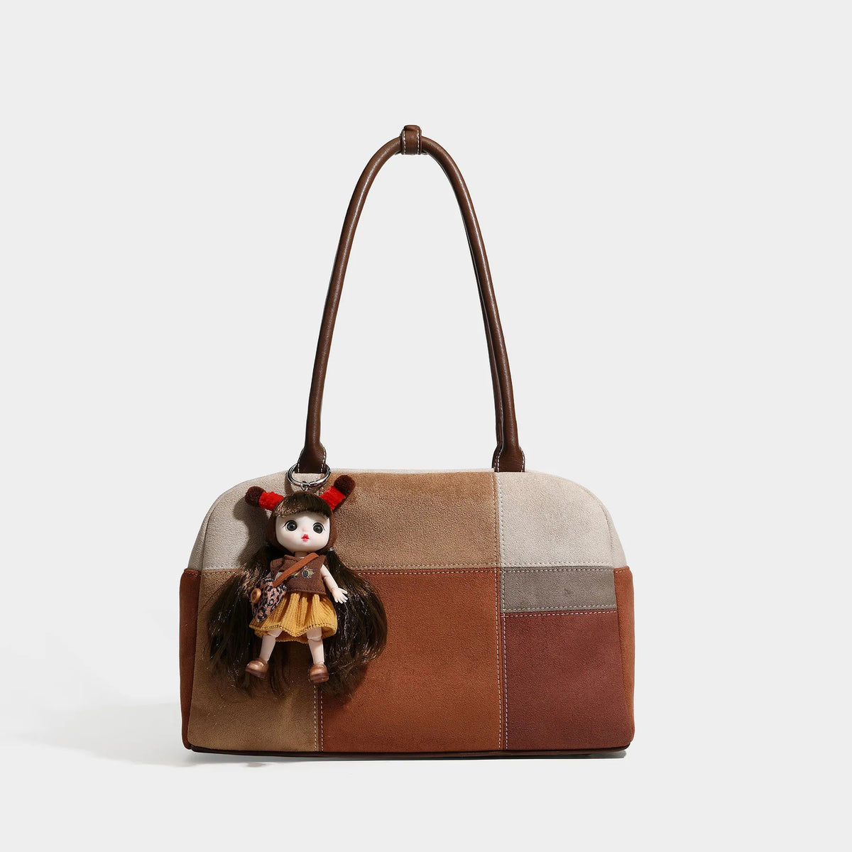 Patchwork Bowling Shoulder Bag
