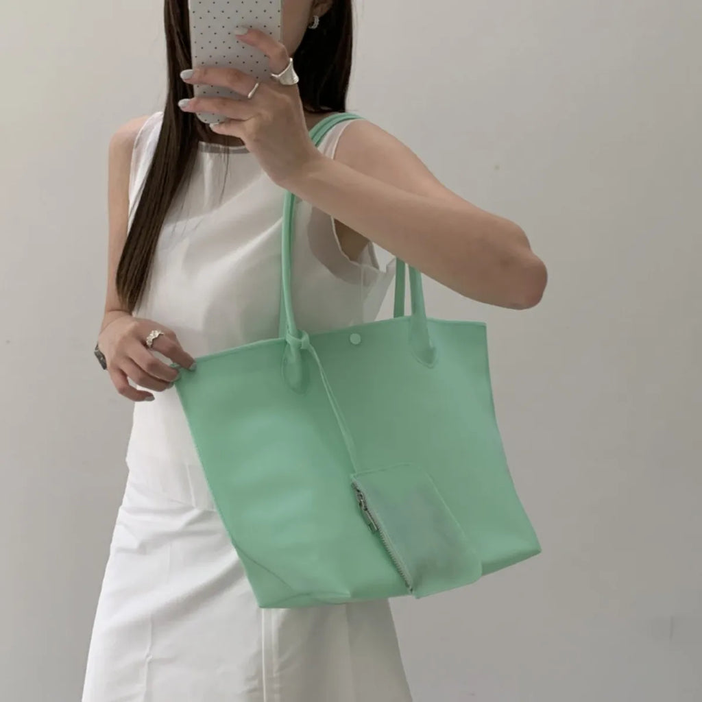 Smooth Double-Handle Tote Bag