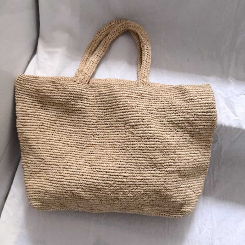 Floral Woven Tote Bag