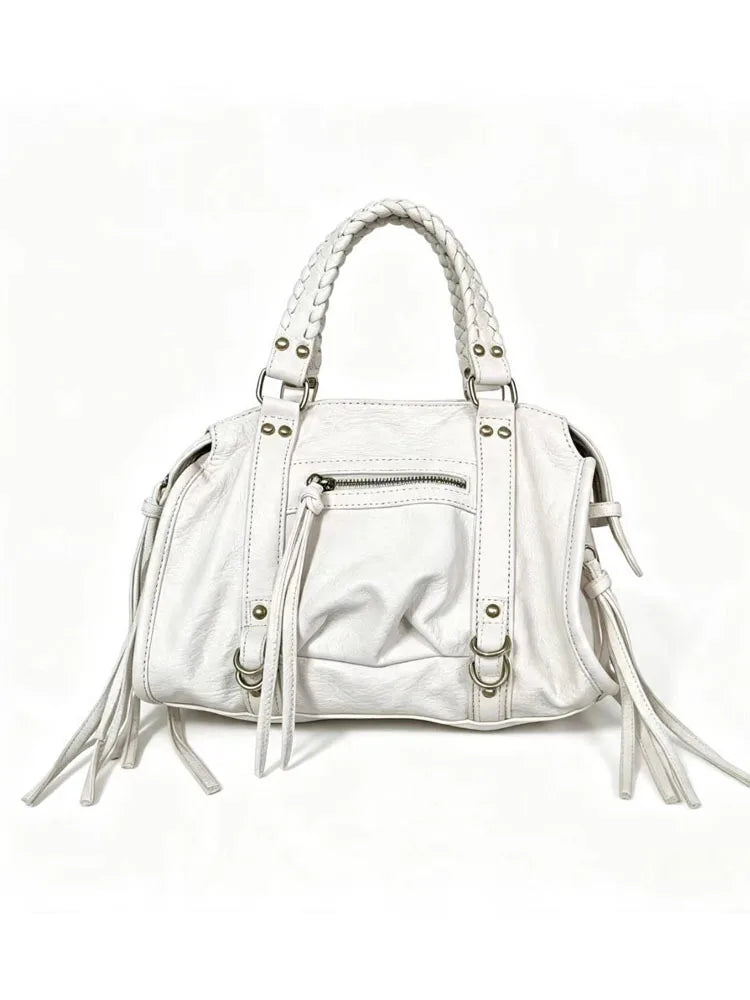 Fringed Pocket Shoulder Bag