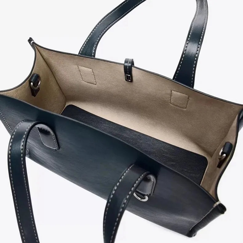 Ring-Detail Top-Handle Bag
