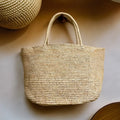 Woven Round-Bottom Tote Bag