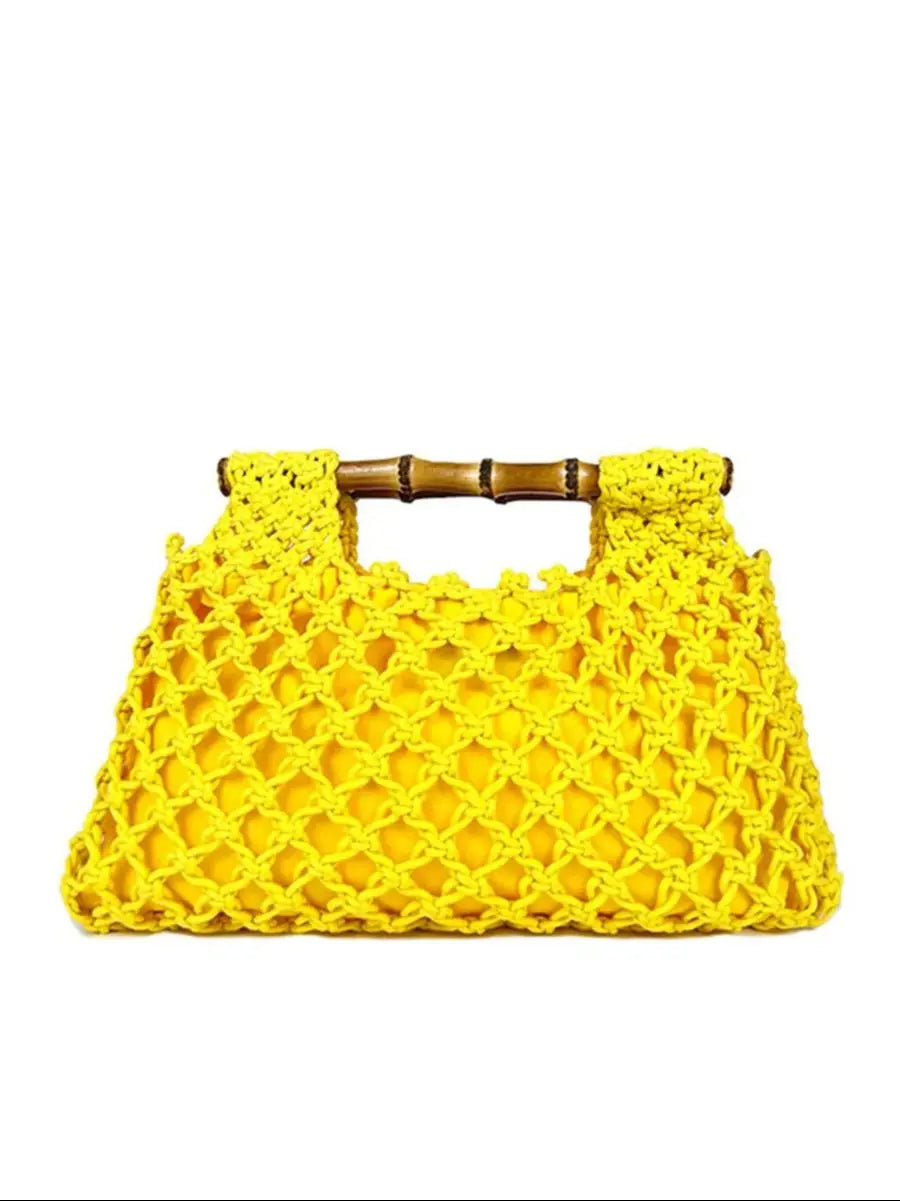 Openwork Cutout-Handle Handbag