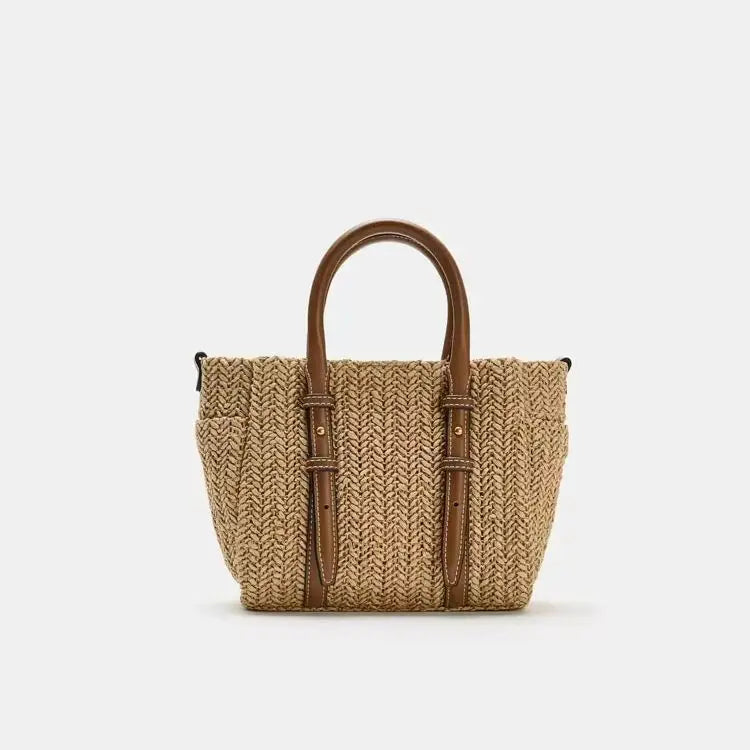 Herringbone Woven Tote Bag