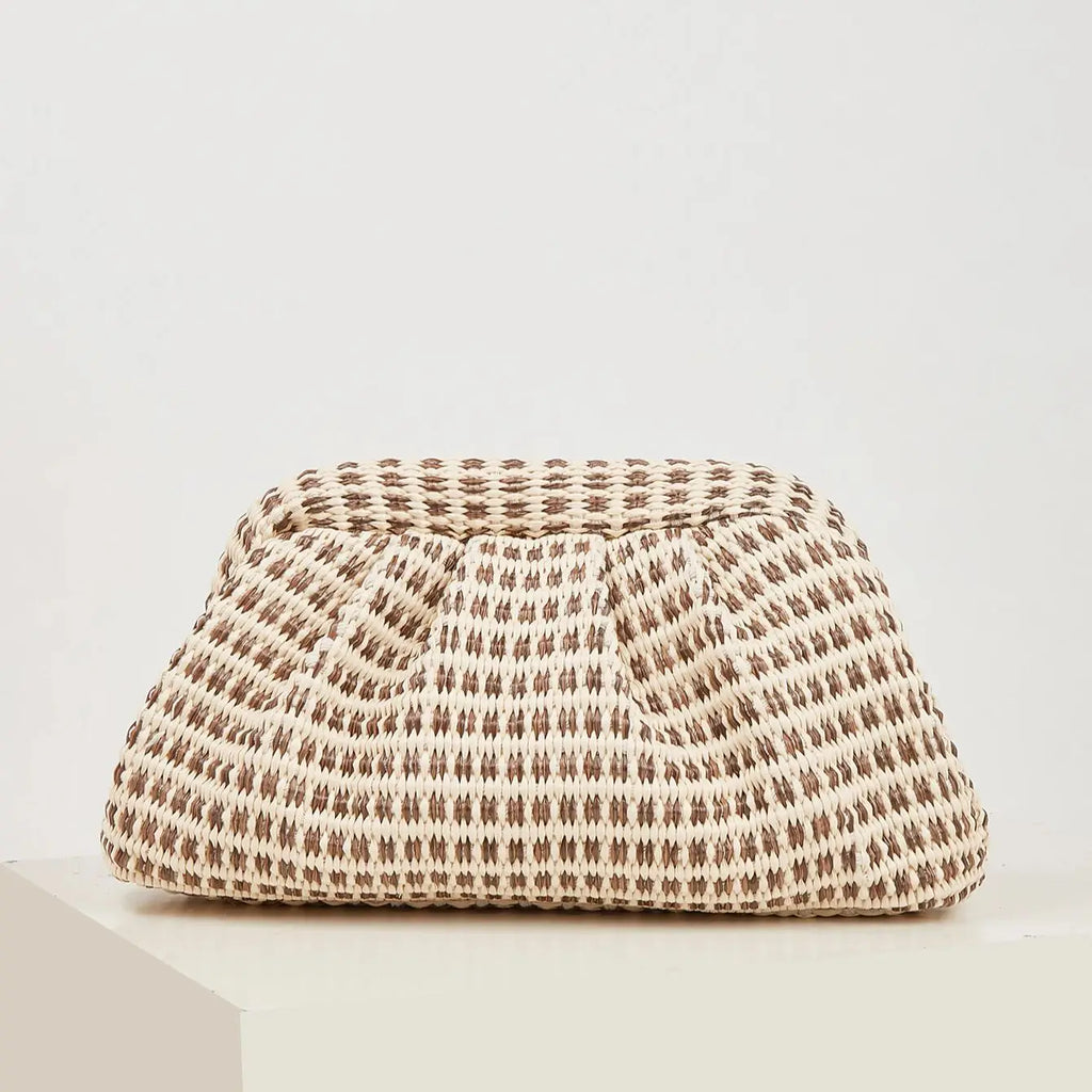 Openwork Woven Pouch Bag