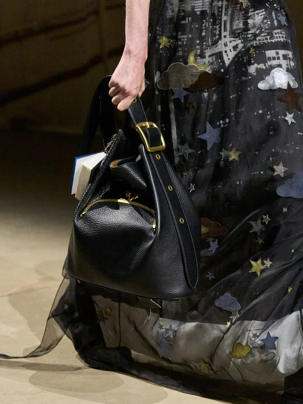 Curved Top-Handle Bag