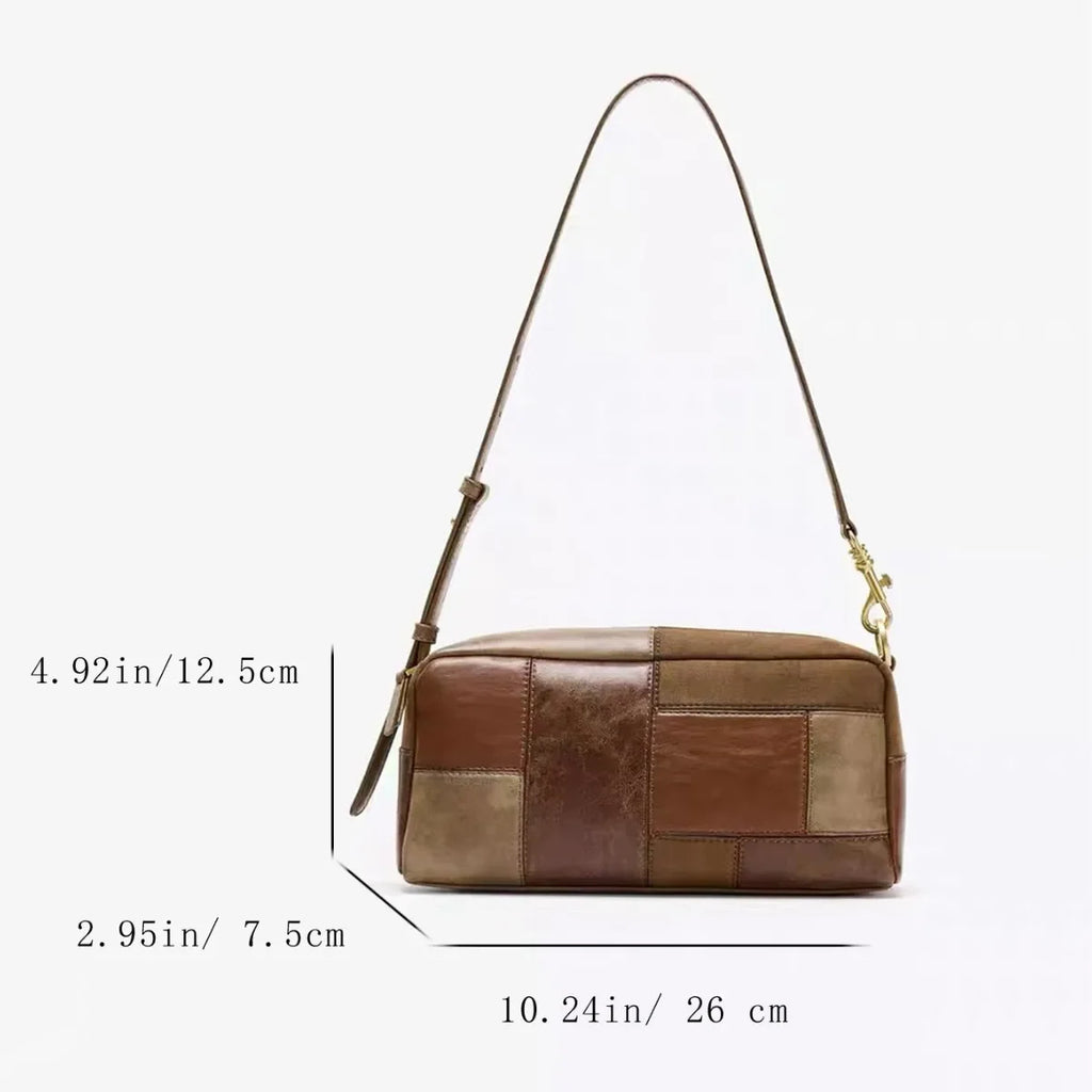 Patchwork Rectangular Shoulder Bag