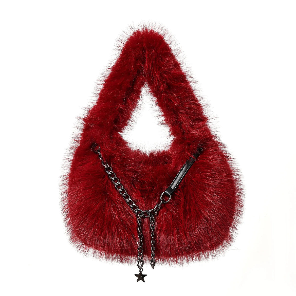 Plush Crescent Shoulder Bag