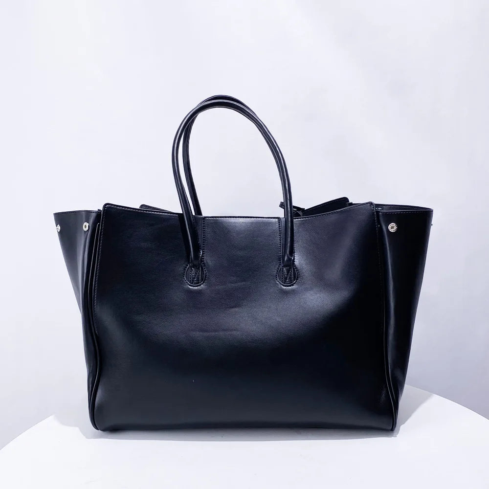Pocketed Winged Tote Bag