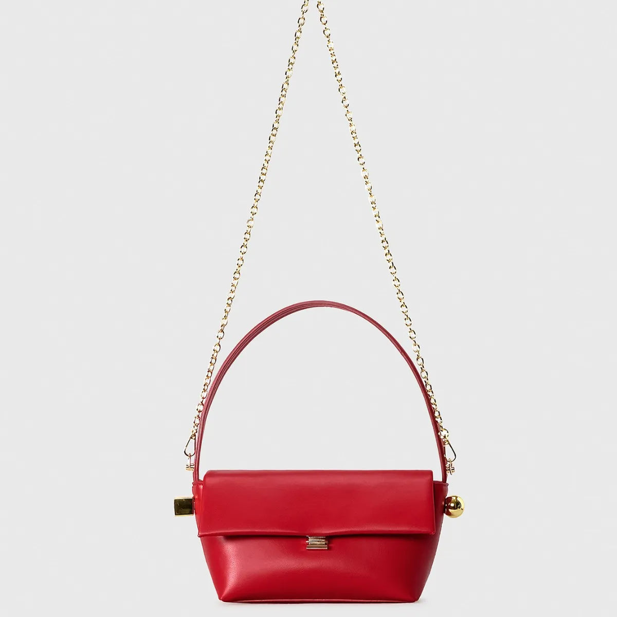 Structured Flap Shoulder Bag