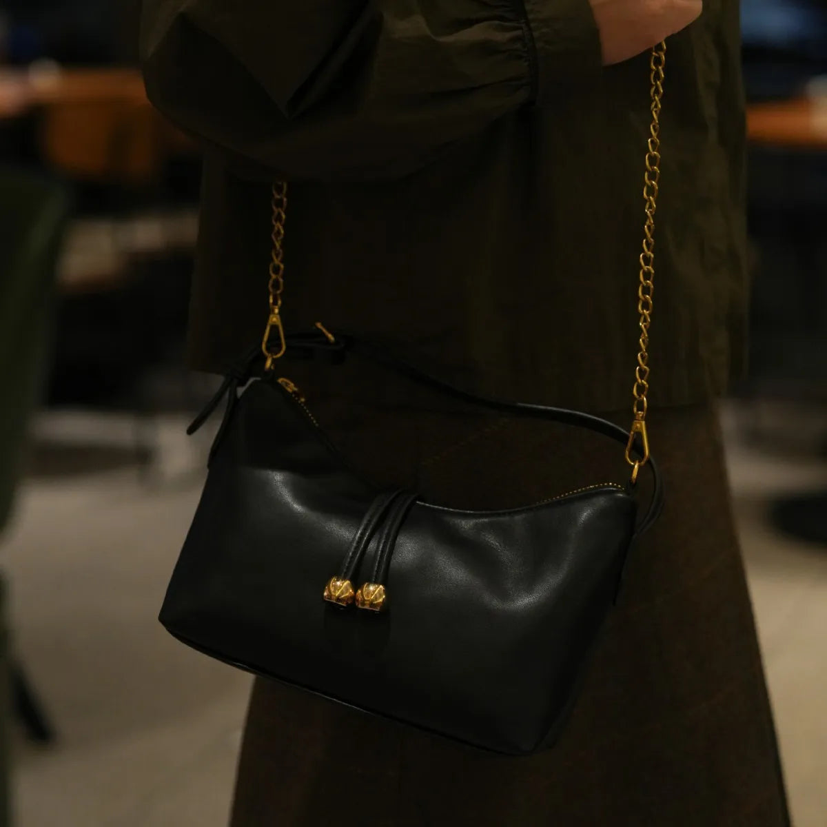 Crescent Tassel Shoulder Bag
