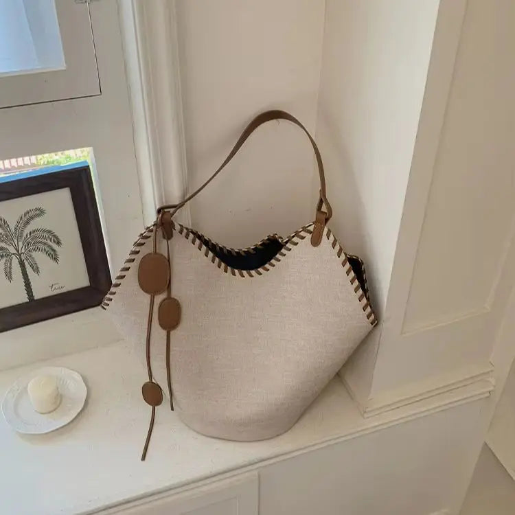 Whipstitch Diamond Shoulder Bag