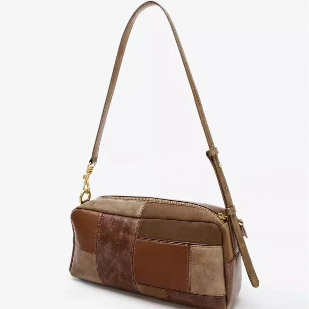 Patchwork Rectangular Shoulder Bag