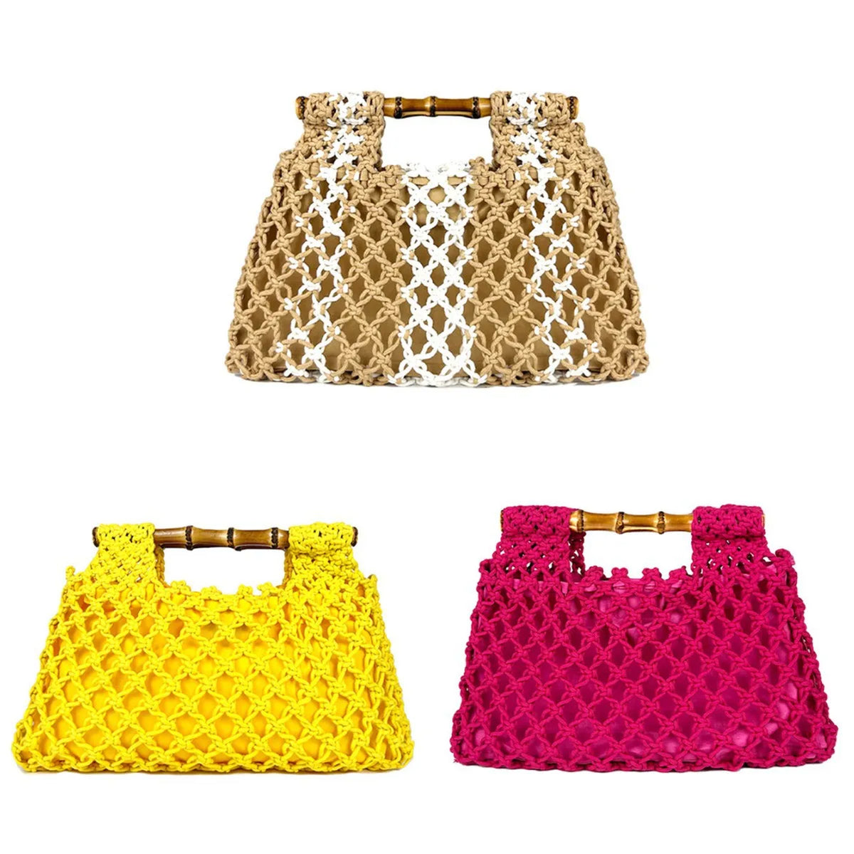 Openwork Cutout-Handle Handbag