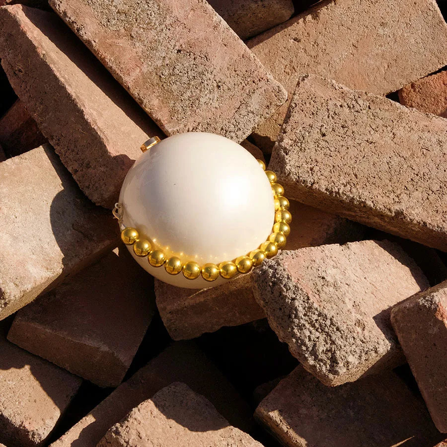 Round Beaded Evening Clutch