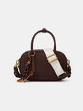 Rounded Top-Handle Crossbody Bag