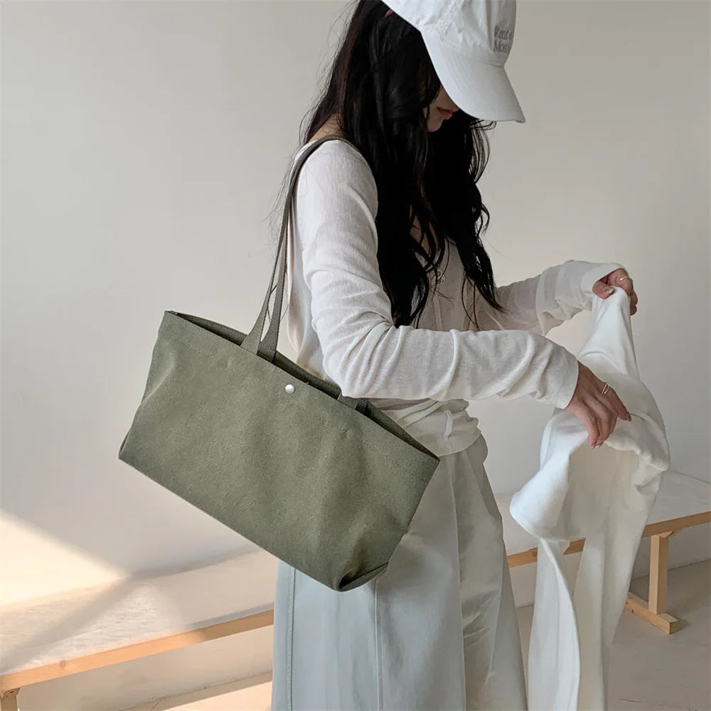 Plain Rectangular Shoulder Tote