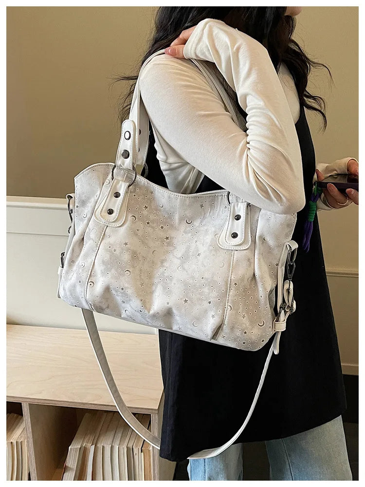 Star-Print Shoulder Bag