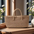 Rectangular Woven Basket Handbag