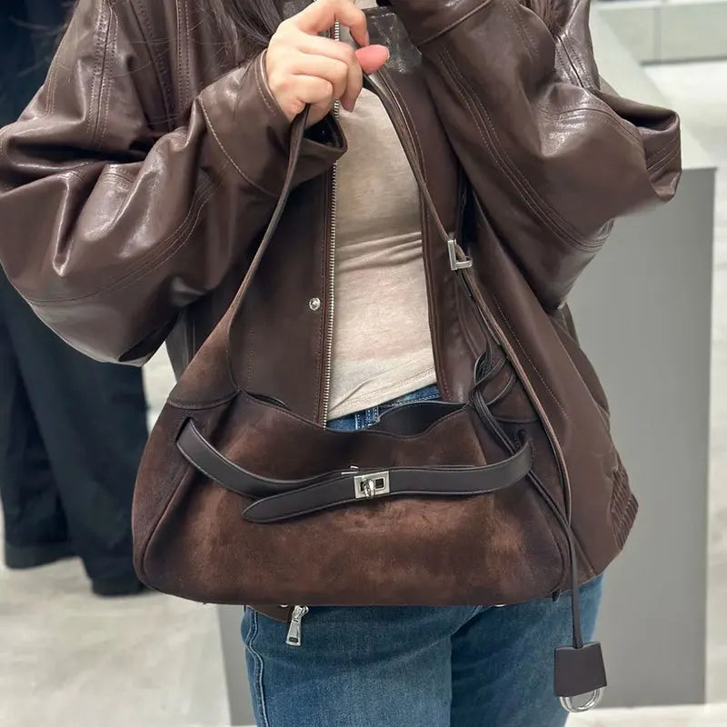 Buckle-Detail Shoulder Bag