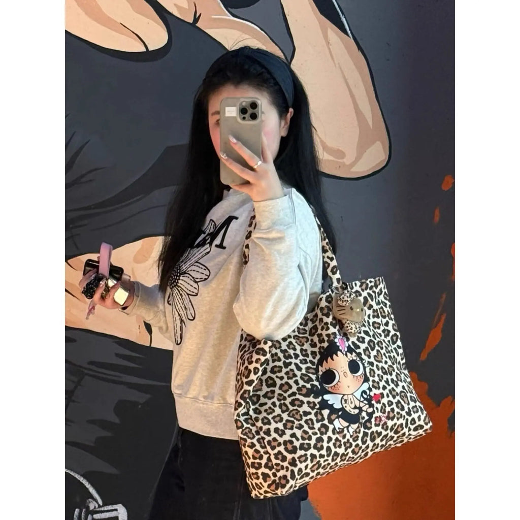 Graphic Leopard-Print Tote Bag