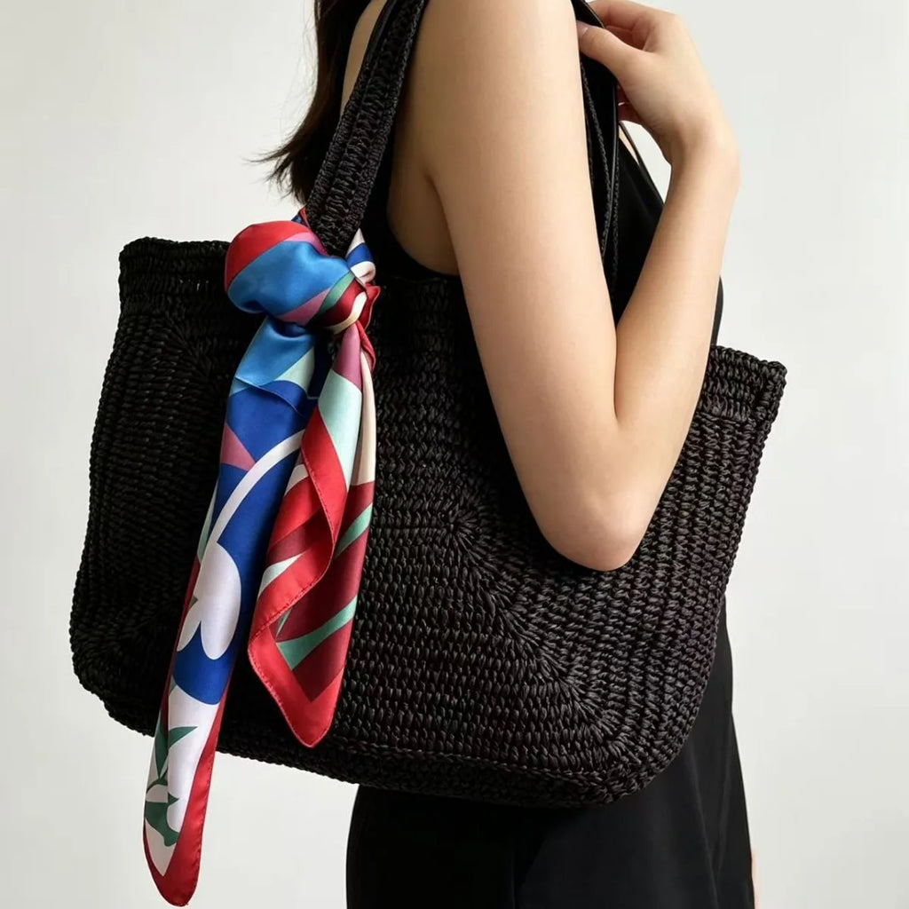 Woven Rectangular Tote Bag
