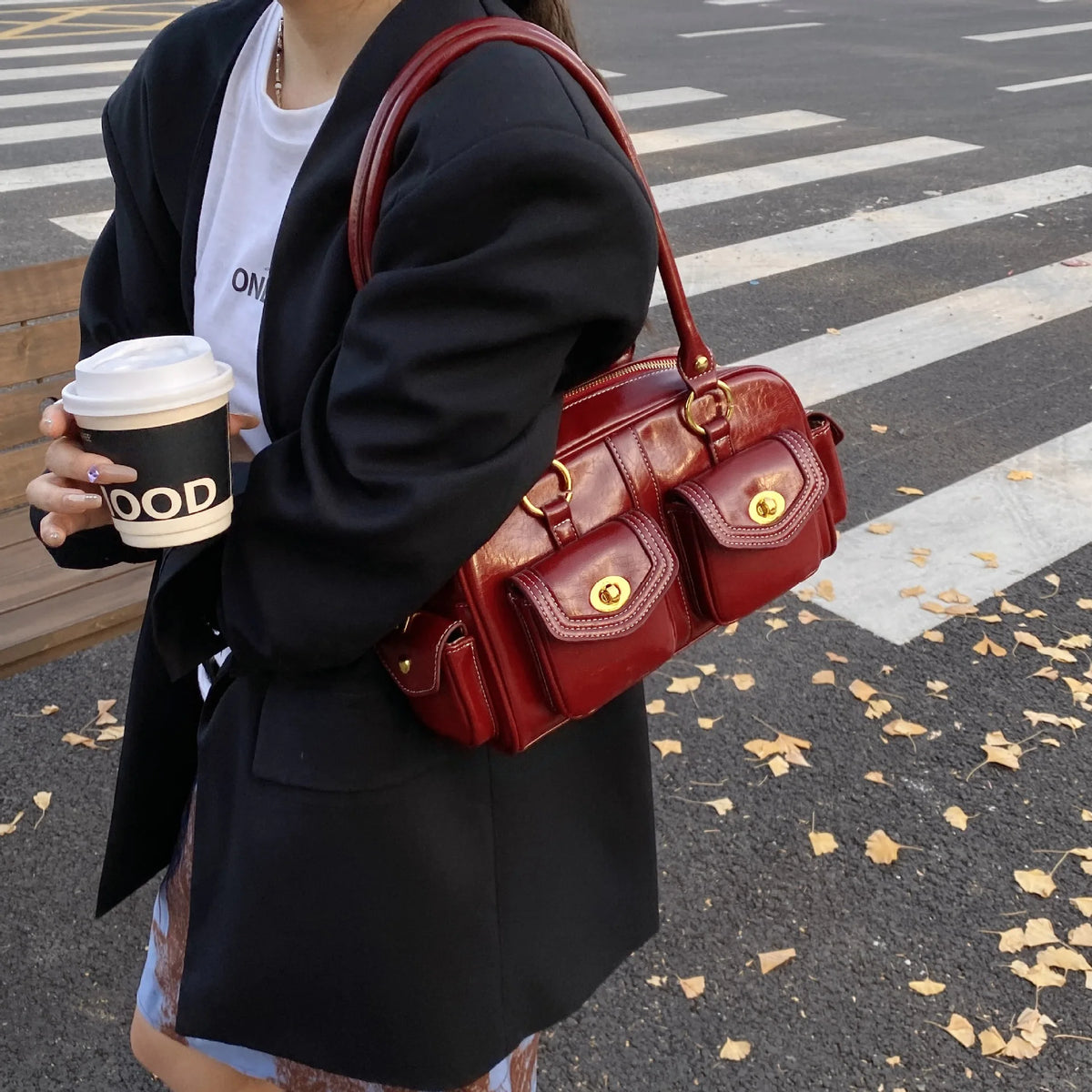 Double-Pocket Bowling Handbag