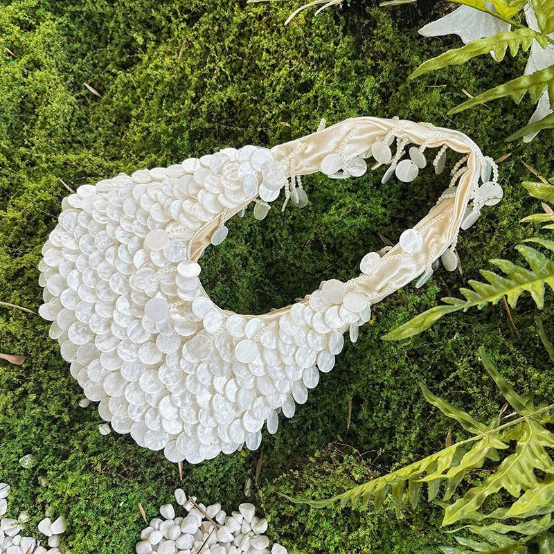 Disc-Embellished Shoulder Bag