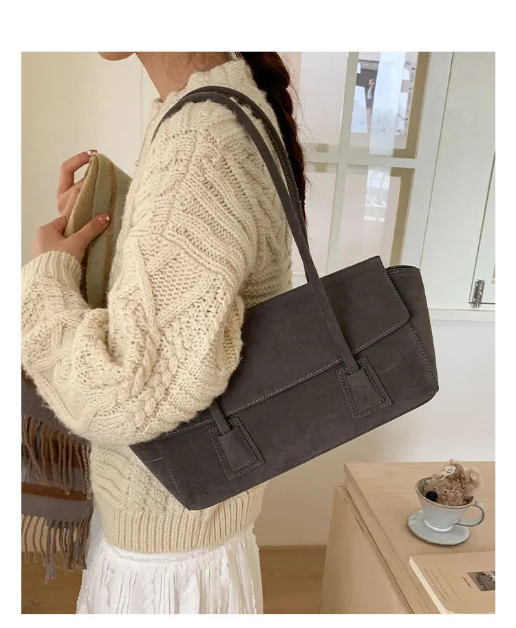 Front-Pocket Shoulder Tote