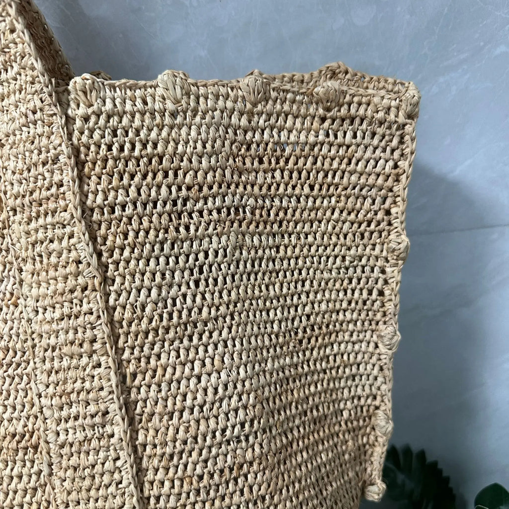 Woven Shoulder Tote Bag