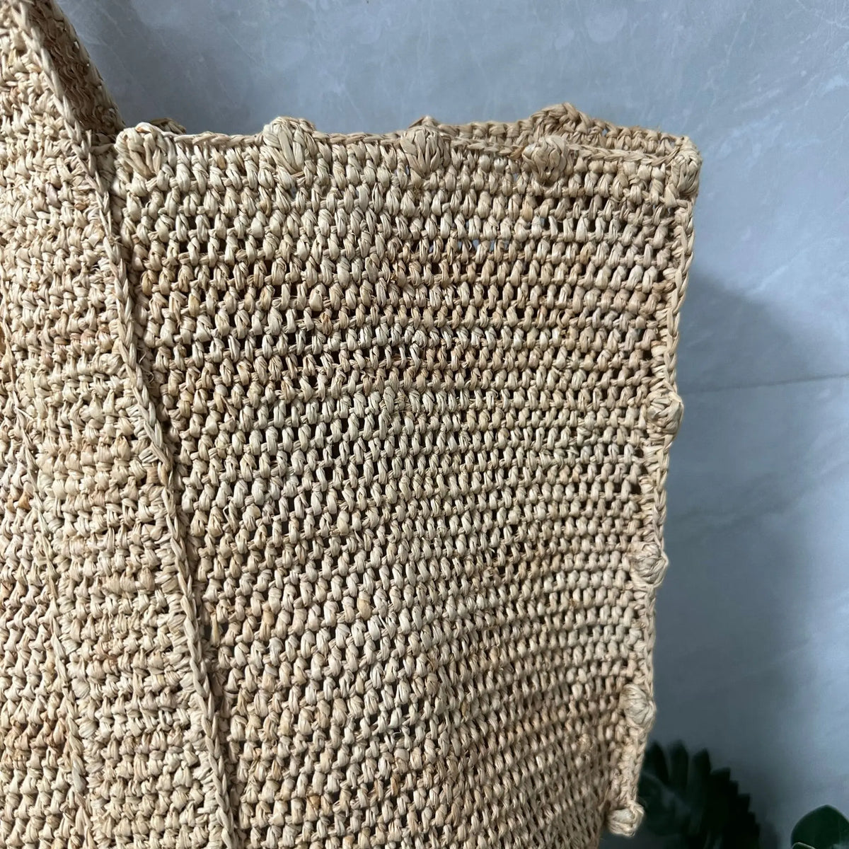 Woven Shoulder Tote Bag