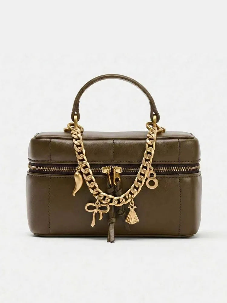 Chain-Trim Vanity Bag