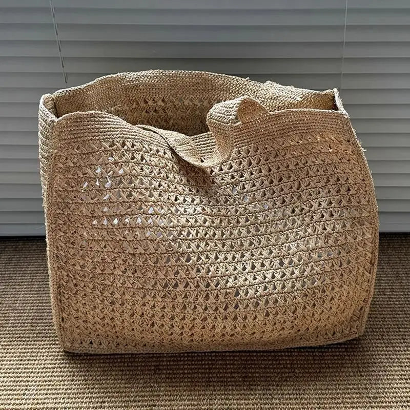 Woven Shoulder Tote Bag