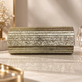 Glitter Striped Box Clutch
