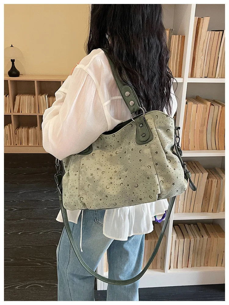 Star-Print Shoulder Bag