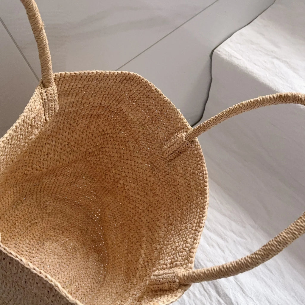 Woven Trapeze Tote Bag