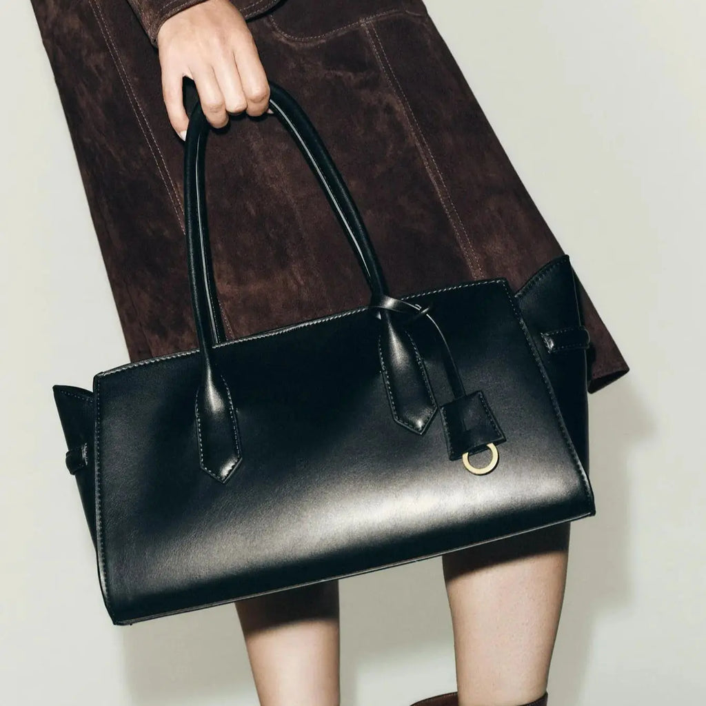 Structured Shoulder Tote Bag