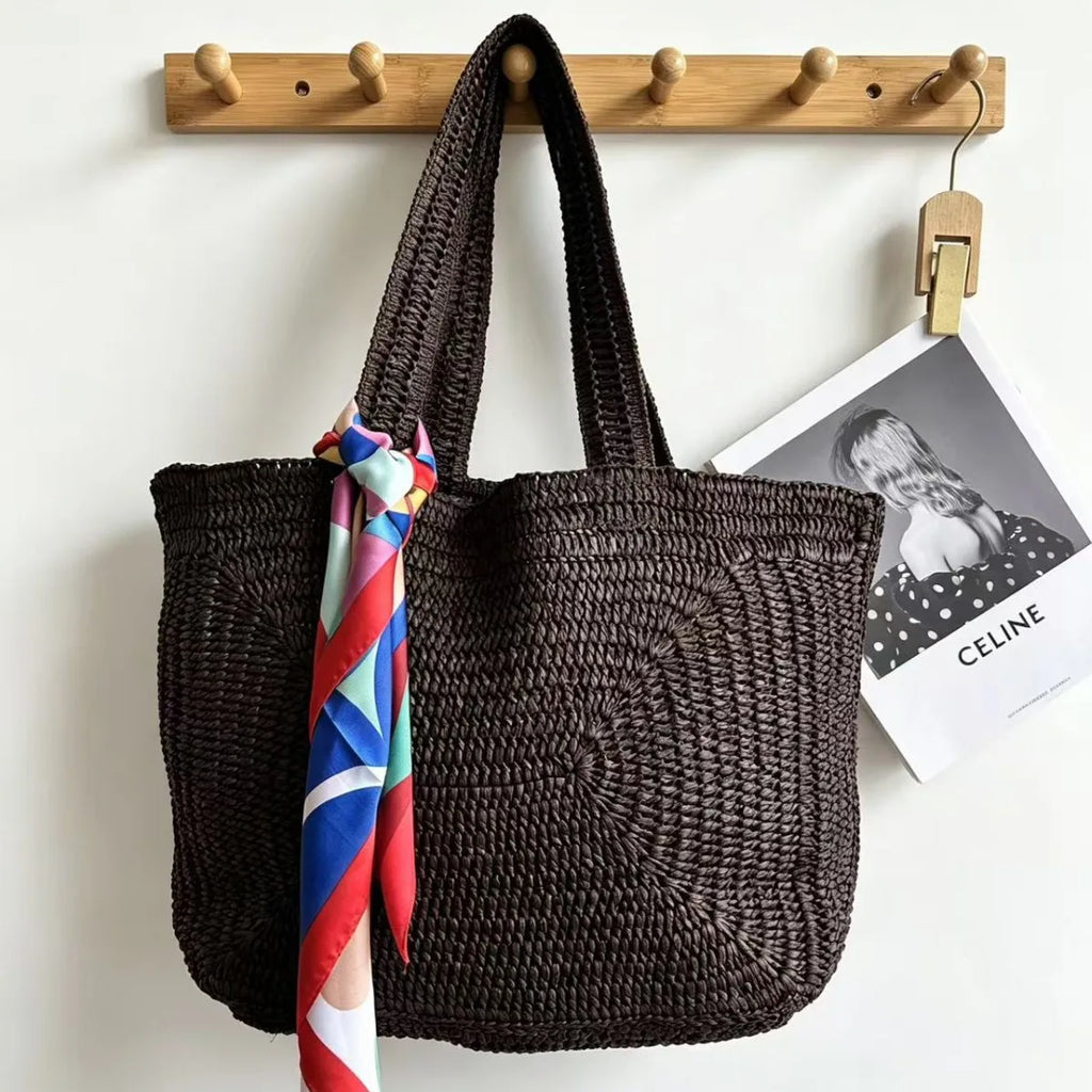 Woven Rectangular Tote Bag