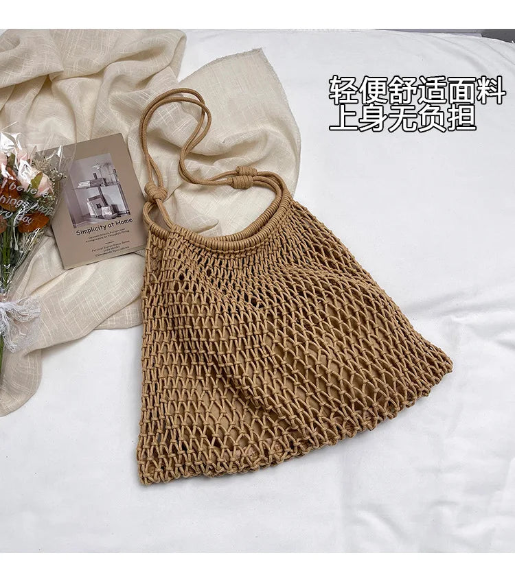 Open-Weave Shoulder Bag