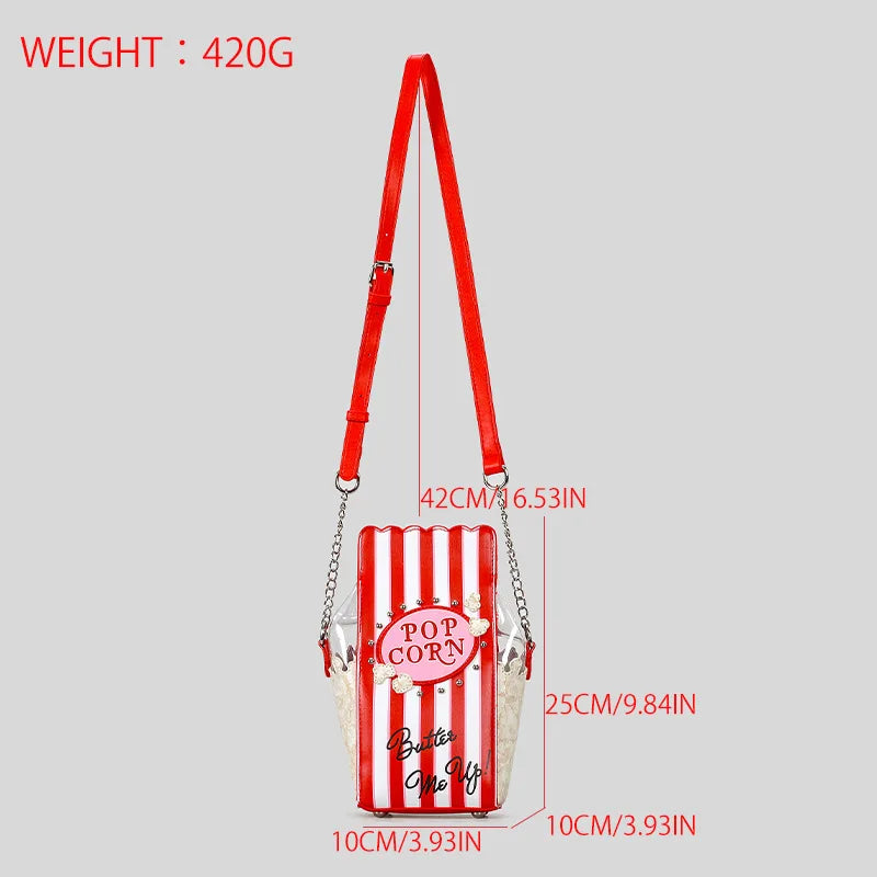 Popcorn Carton Crossbody Bag