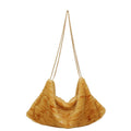 Leopard-Print Plush Shoulder Bag