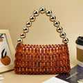 Beaded Handle Handbag