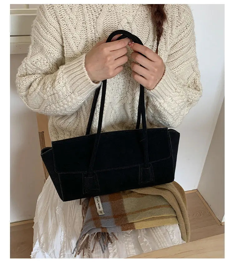 Front-Pocket Shoulder Tote